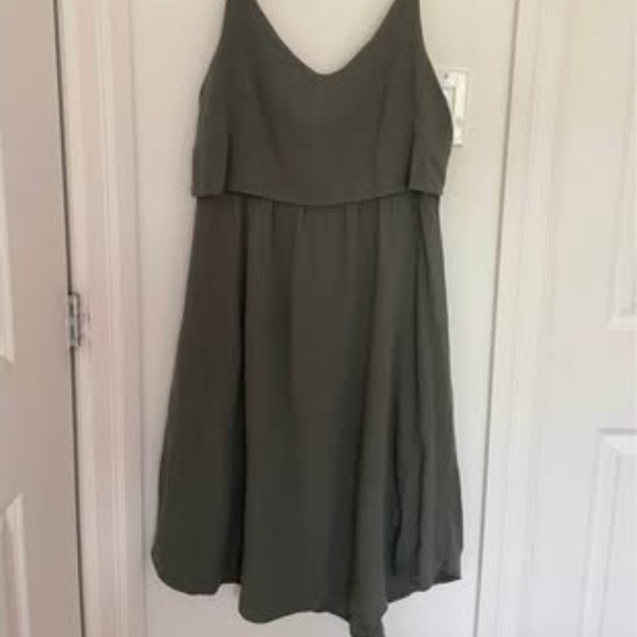 Sage linen blend dress by Cokluch – Made in Montréal - Picture 1 of 4
